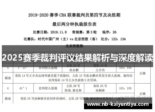 2025赛季裁判评议结果解析与深度解读